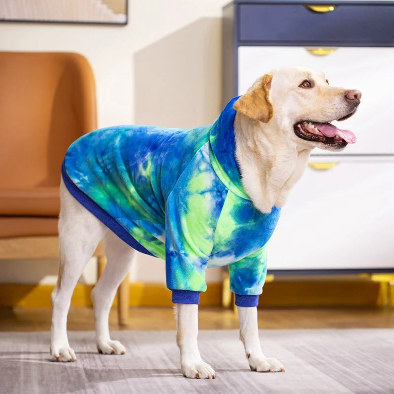 Tie Dye Dog Clothes Hoodie Pet Winter Coat Dog Sweaters