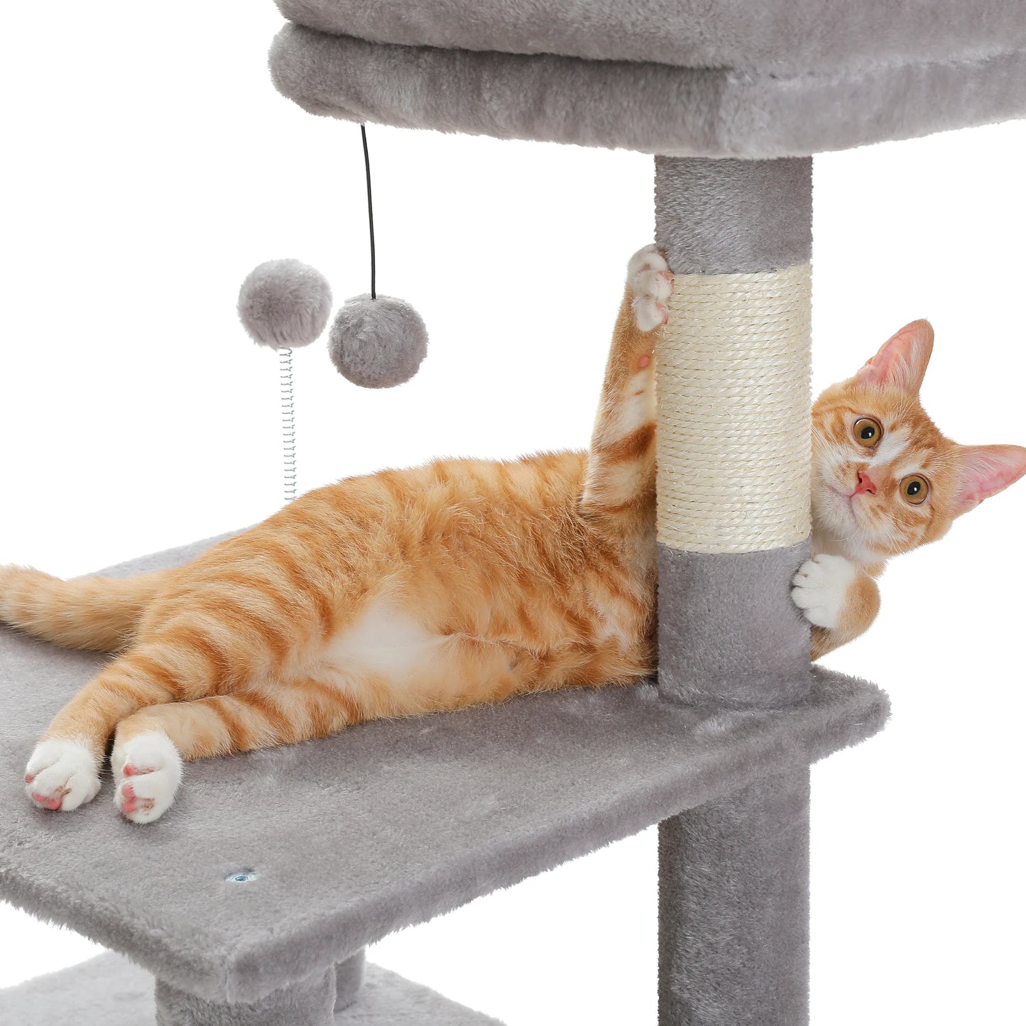 Cat Tree with Hammock Scratching Posts 2 Perches Large Condo