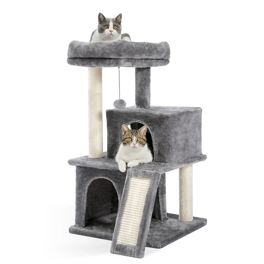 Cat Tree Luxury Cat Towers with Double Condos and Hammock