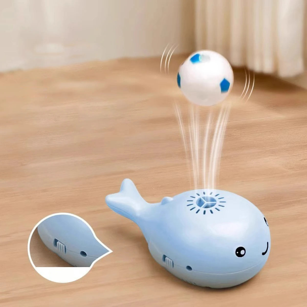 Electric Floating Ball Cat Toy - Whale Shaped USB Powered