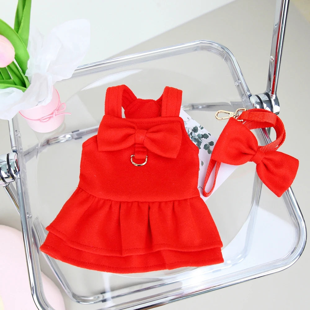 Christmas Dog Dresses For Small Dogs Red Princess Dress