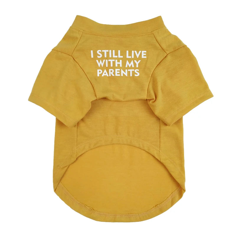 Letter Printed Dog T Shirts for Small Medium Dogs Cotton Breathable Pet Apparel