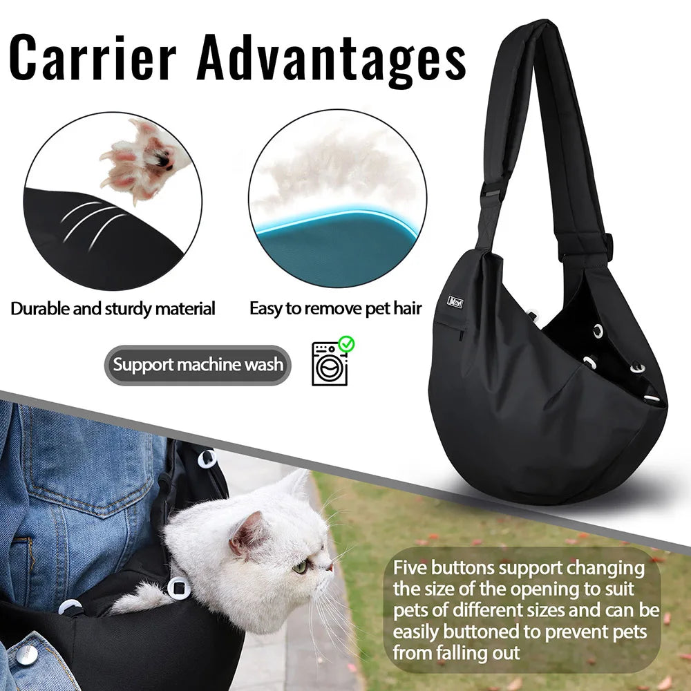 Petskd Pet Dog Sling Carrier Bag Outdoor Portable Nylon Messenger Bag for Puppy Kitten