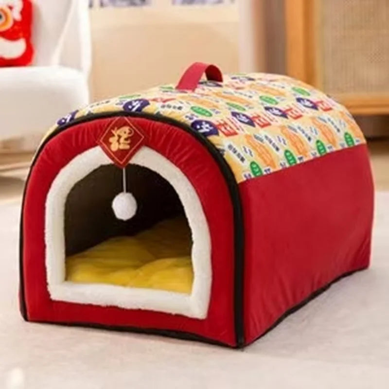 Warm Winter Cat and Dog Bed