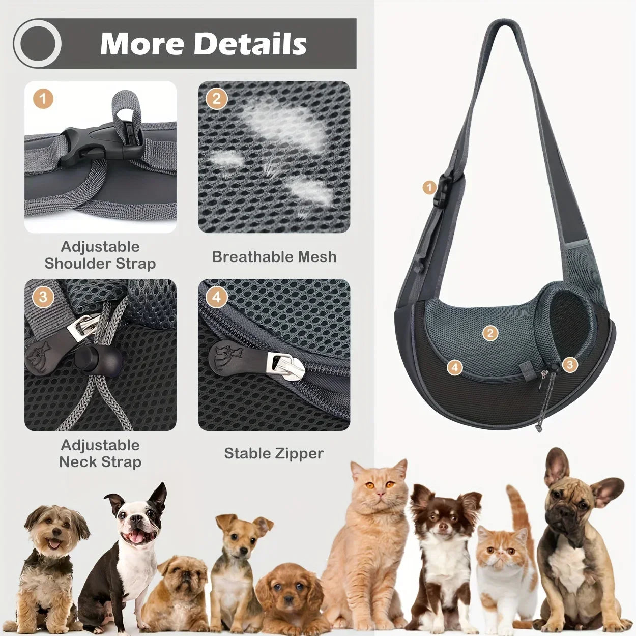 Breathable Pet Backpack, Cat and Dog Travel