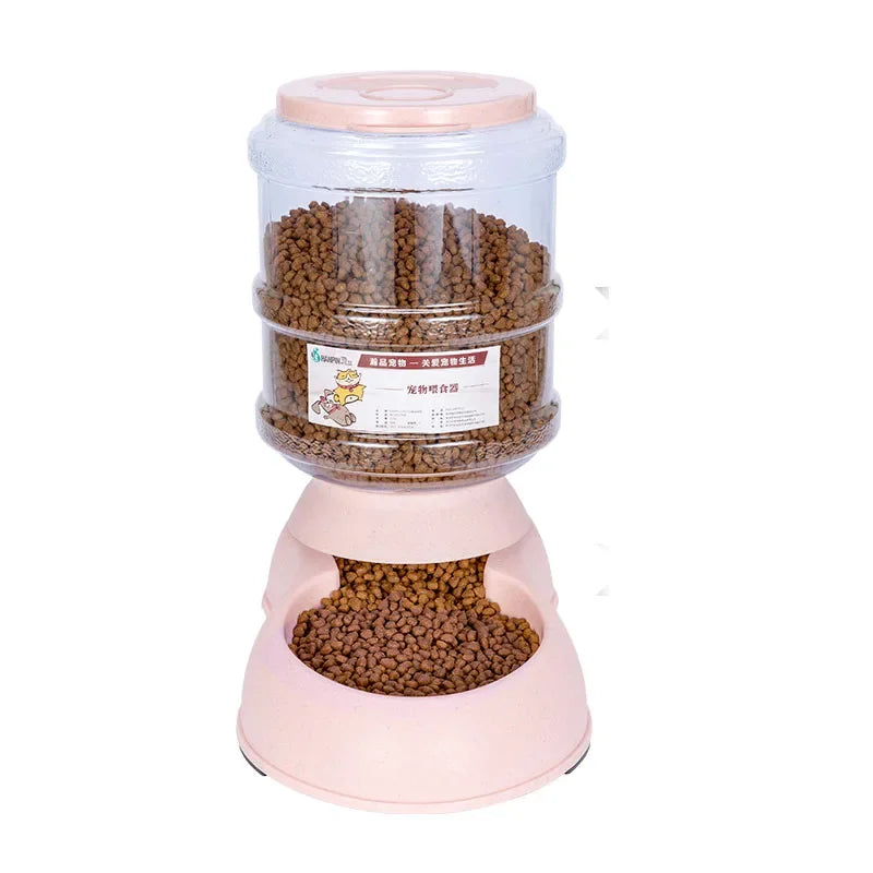 Automatic Dog Feeder,  Gravity Water Dispenser Pet Bow