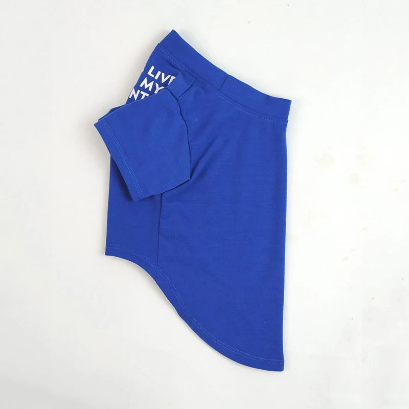 Letter Printed Dog T Shirts for Small Medium Dogs Cotton Breathable Pet Apparel