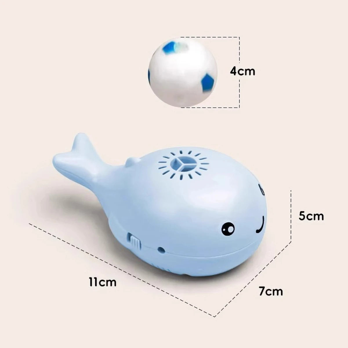 Electric Floating Ball Cat Toy - Whale Shaped USB Powered