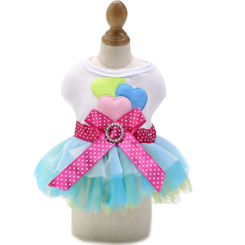 Sweet Dog Princess Dress for Small Dogs Lace Tutu Skirt