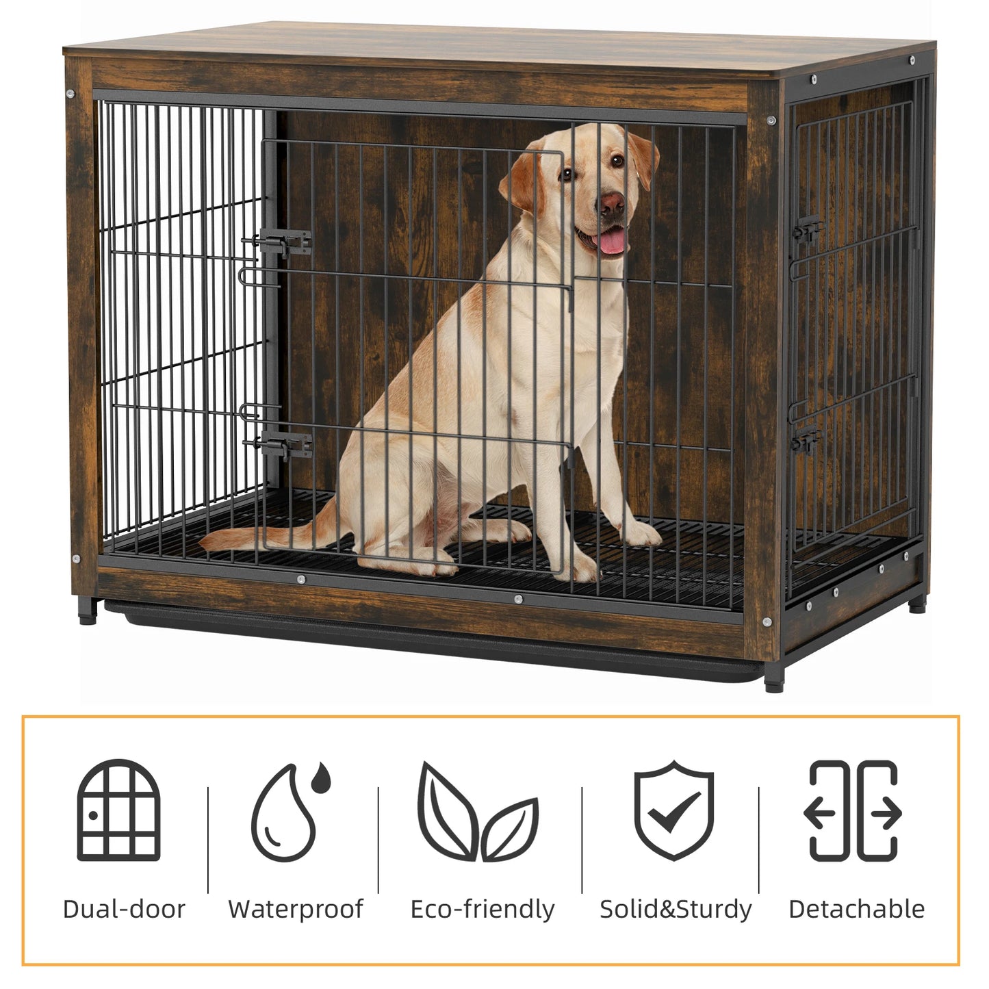 S M L 3 Sizes Dog Crate End Table Furniture