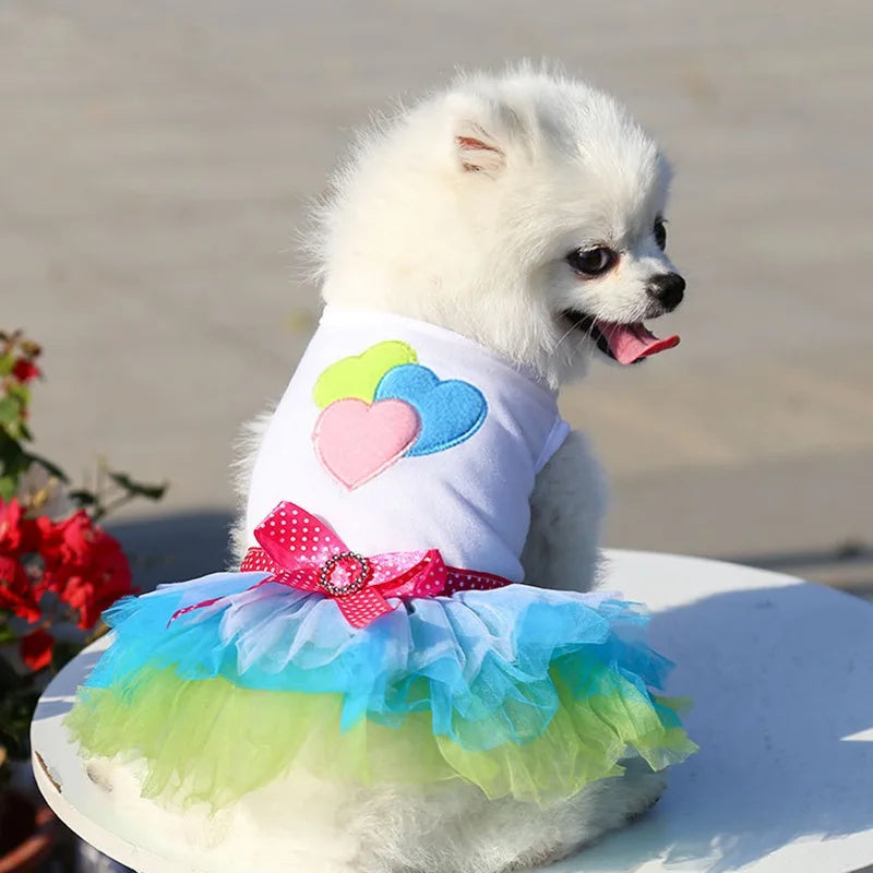 Sweet Dog Princess Dress for Small Dogs Lace Tutu Skirt