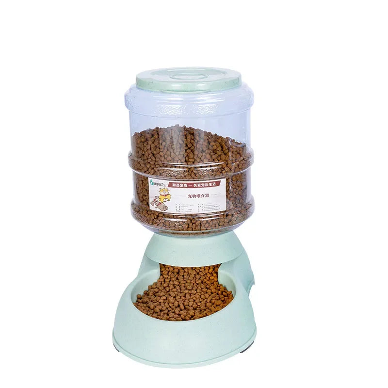 Automatic Dog Feeder,  Gravity Water Dispenser Pet Bow