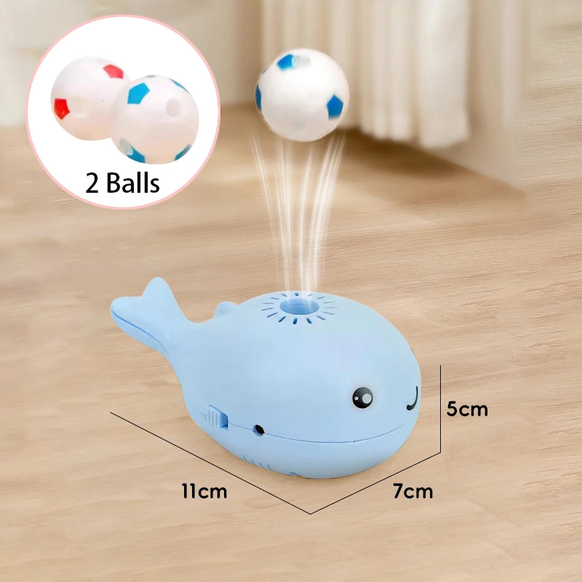 Electric Floating Ball Cat Toy - Whale Shaped USB Powered
