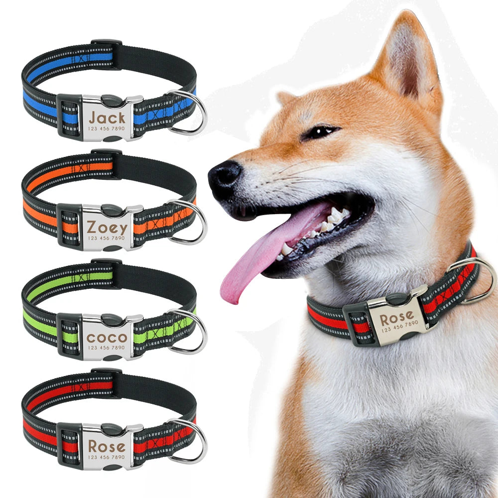 Nylon Dog Collar Personalized Pet Collar