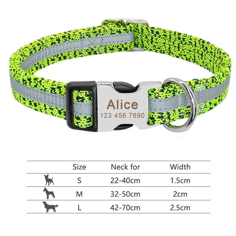 Nylon Dog Collar Personalized Pet Collar