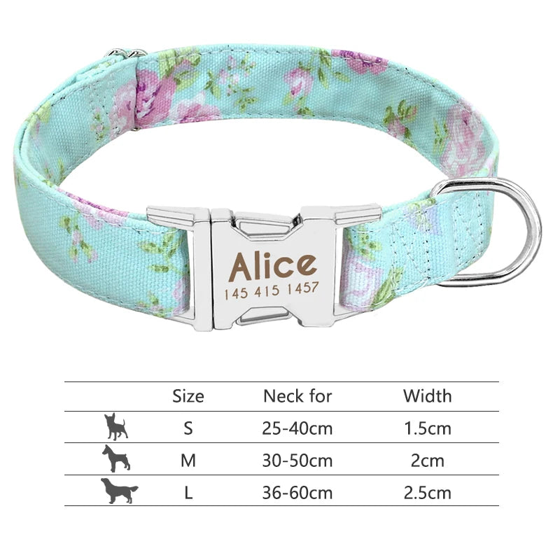 Nylon Dog Collar Personalized Pet Collar