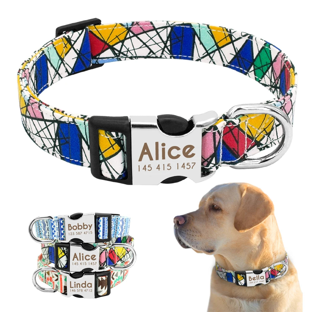 Nylon Dog Collar Personalized Pet Collar