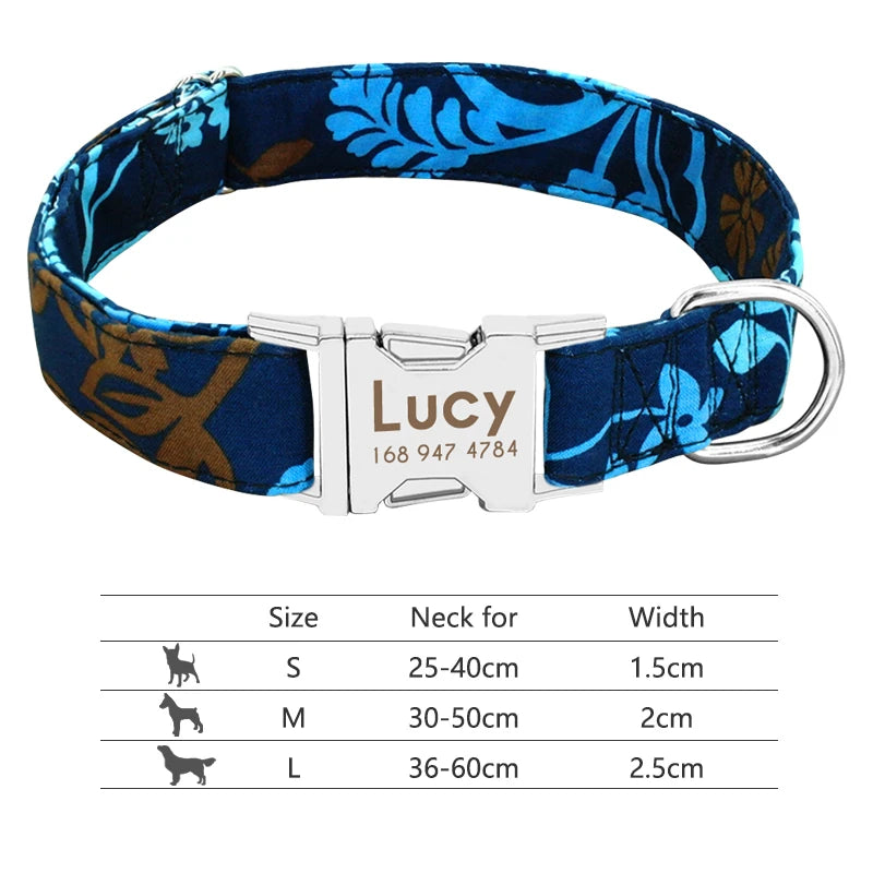 Nylon Dog Collar Personalized Pet Collar