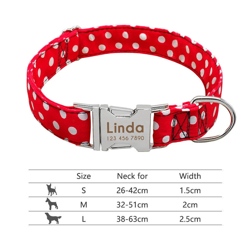 Nylon Dog Collar Personalized Pet Collar