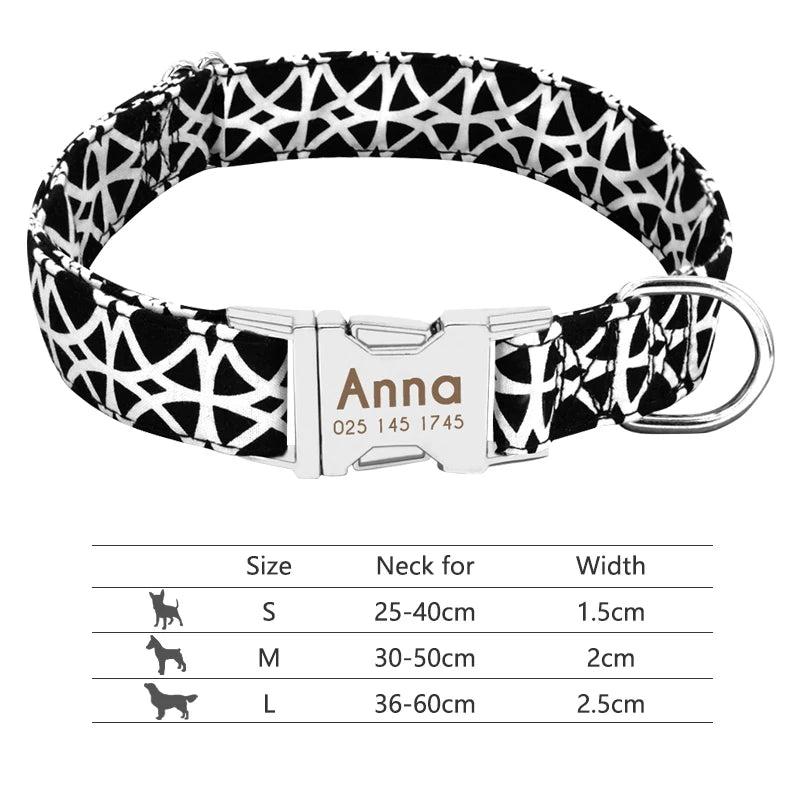 Nylon Dog Collar Personalized Pet Collar