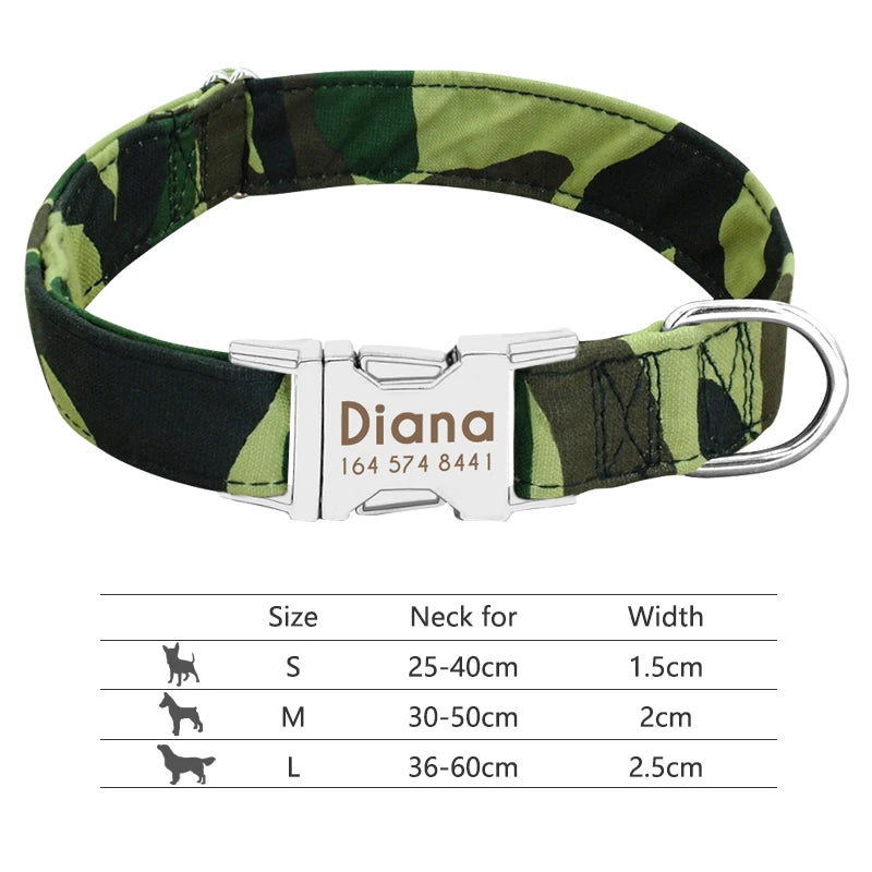 Nylon Dog Collar Personalized Pet Collar