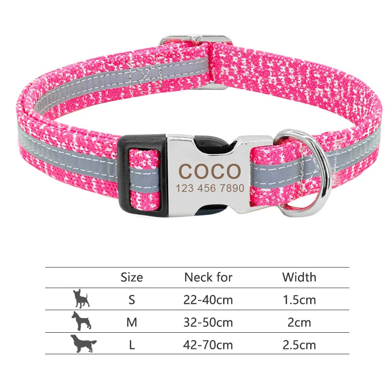 Nylon Dog Collar Personalized Pet Collar