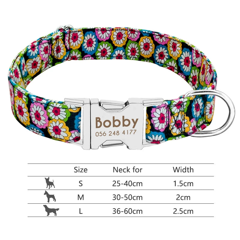 Nylon Dog Collar Personalized Pet Collar