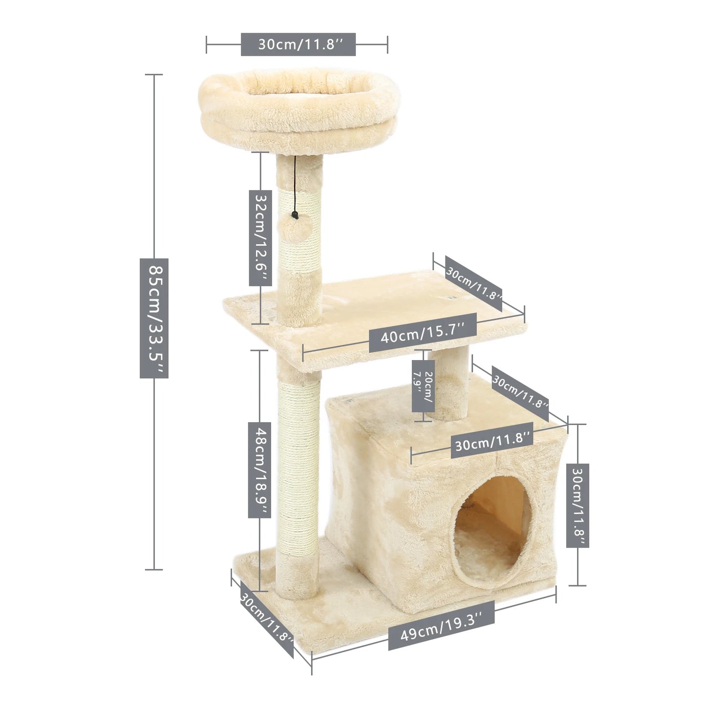 Cat Tree Tower House Condo Scratching for Kitten