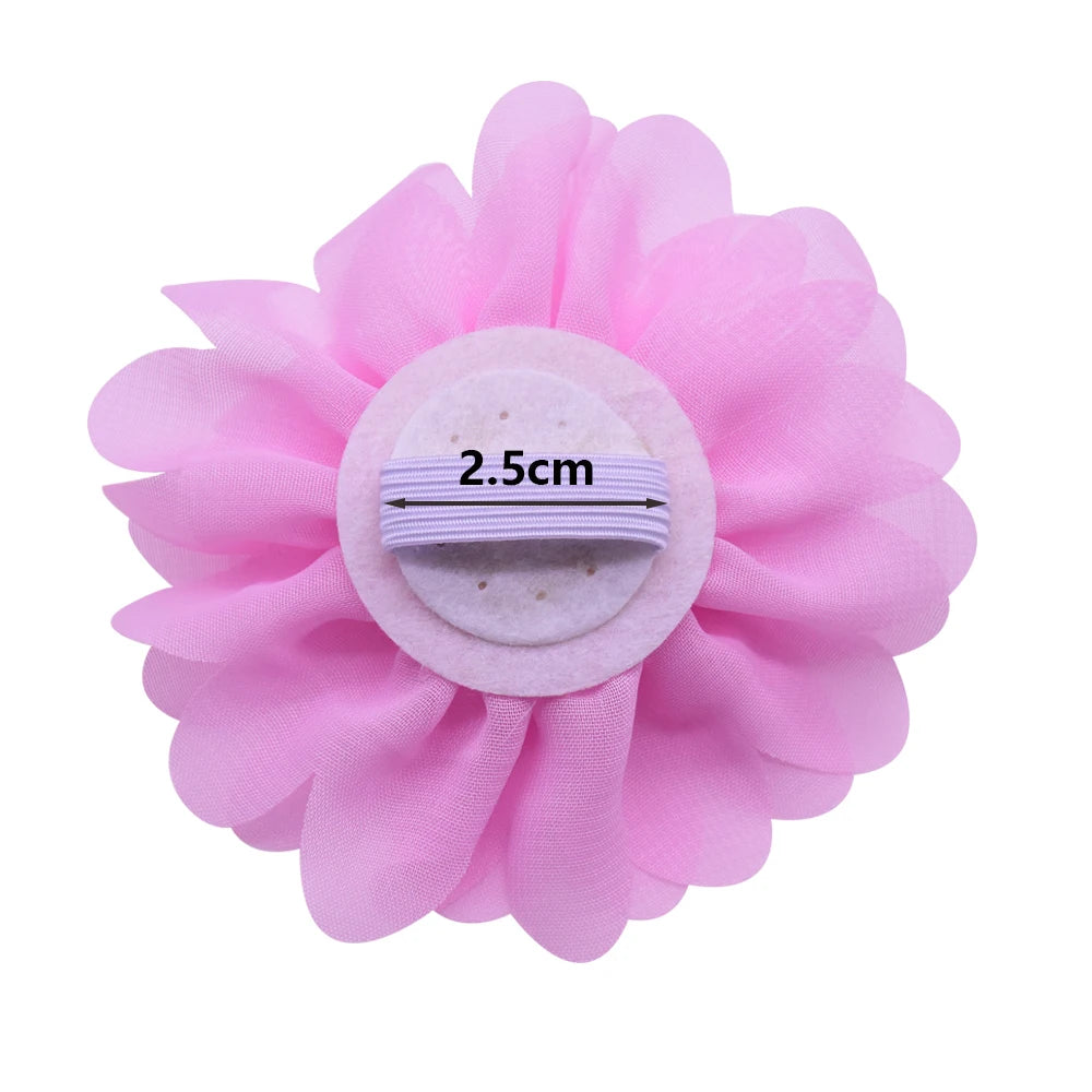 20/50PCS Big Flower Collar For Dogs Removable Bowties