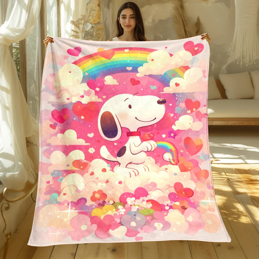 Snoopy Cute Cartoon Print Blanket