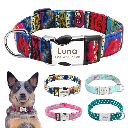 Nylon Dog Collar Personalized Pet Collar