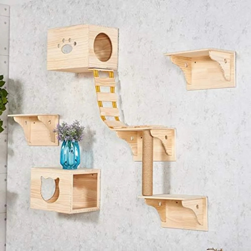 9pcs Wall Wood Climber Set