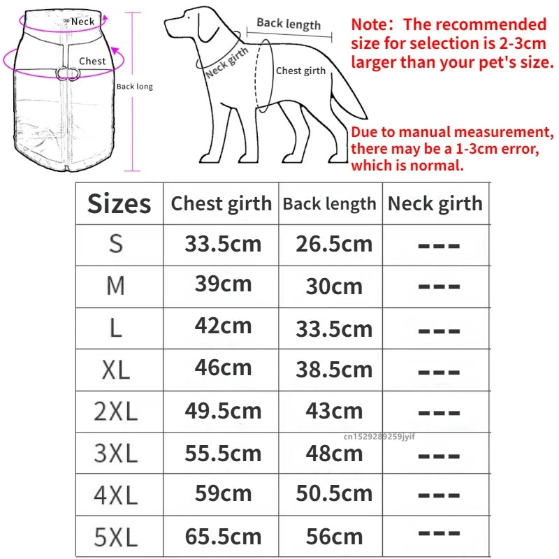 Waterproof Warm Dog Clothes