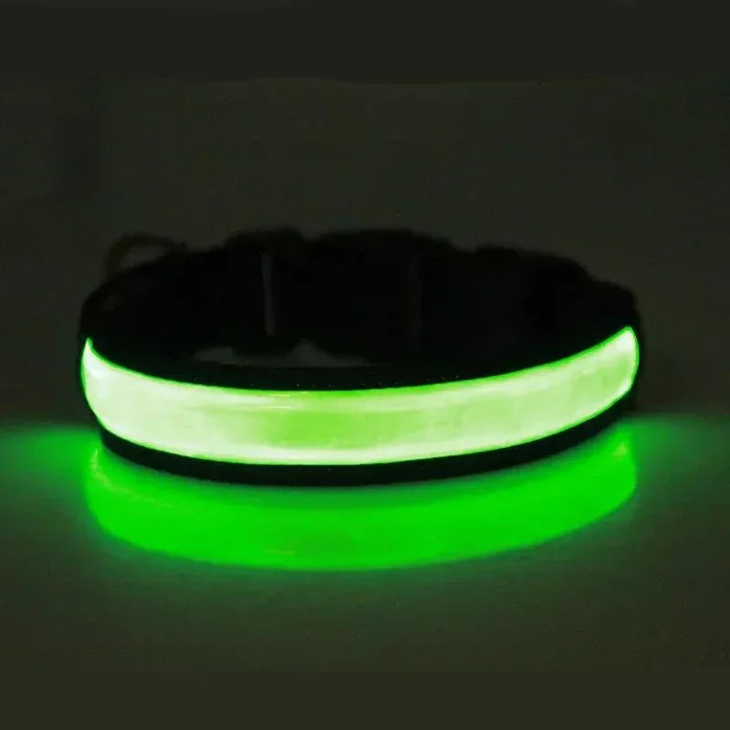 LED Glowing Dog Collar Adjustable Flashing