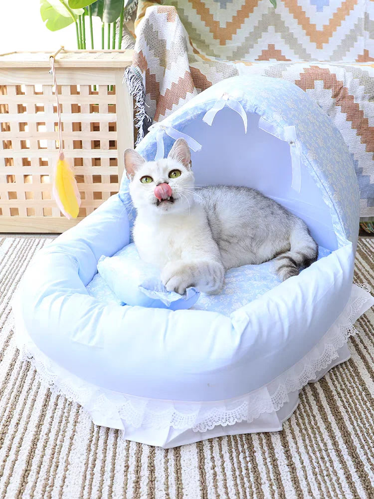 Pink Lace Dog Bed