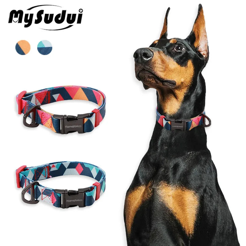 Dog Collar Adjustable Soft Nylon Pet Collar Heavy Duty