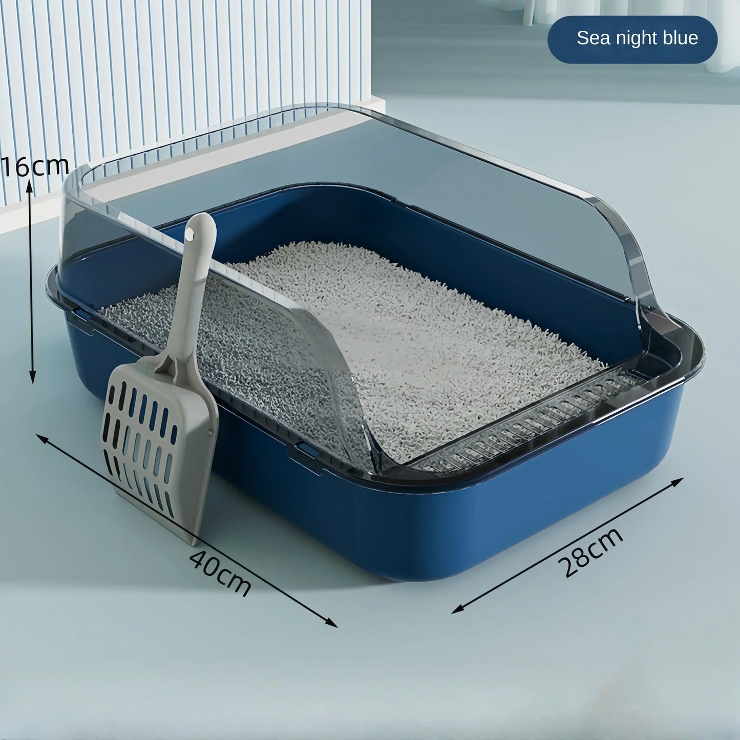 Cat Litter Box Kitty Sandbox Semi-enclosed