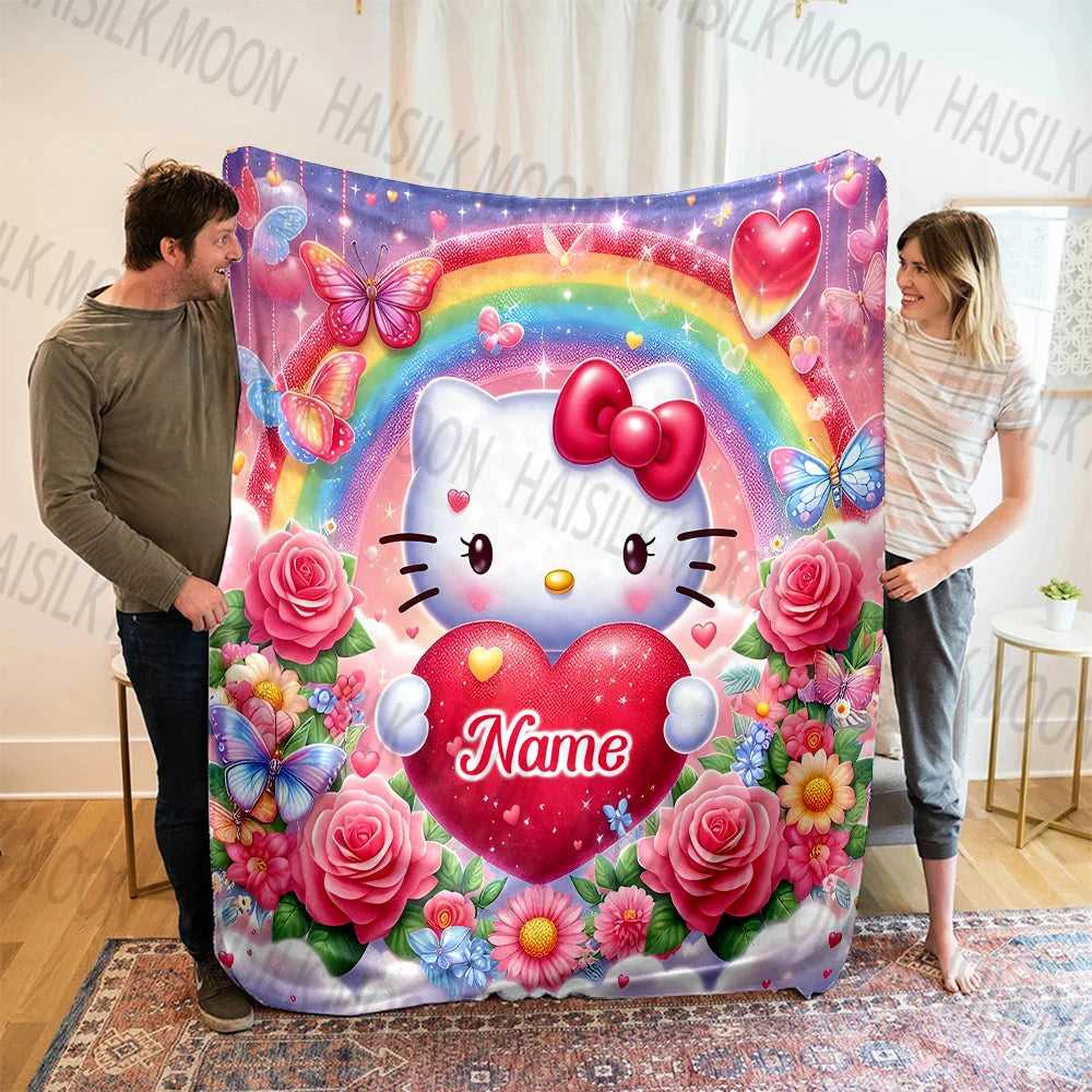 (Memo U Name) Sanrio Hello Kitty Printed Blanket