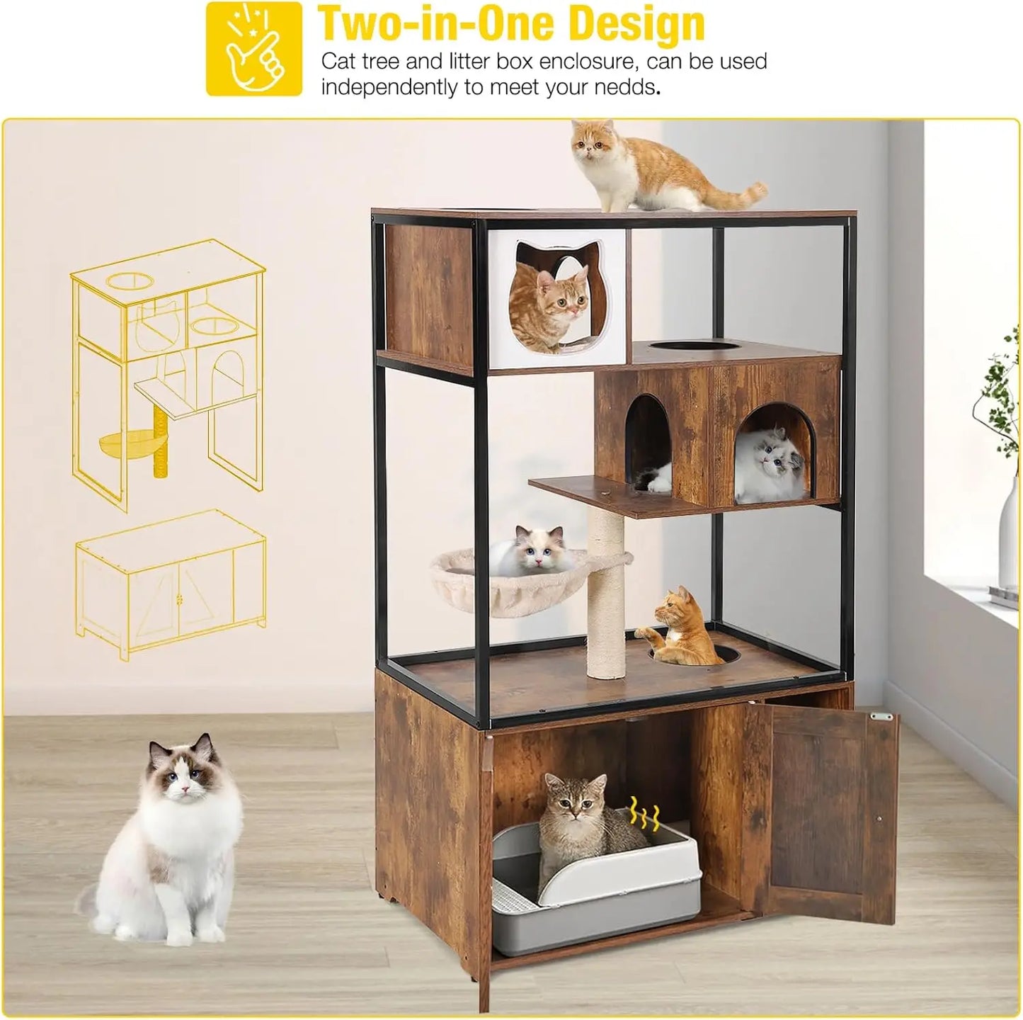 Cat Litter Box Enclosure Litter Box Furniture