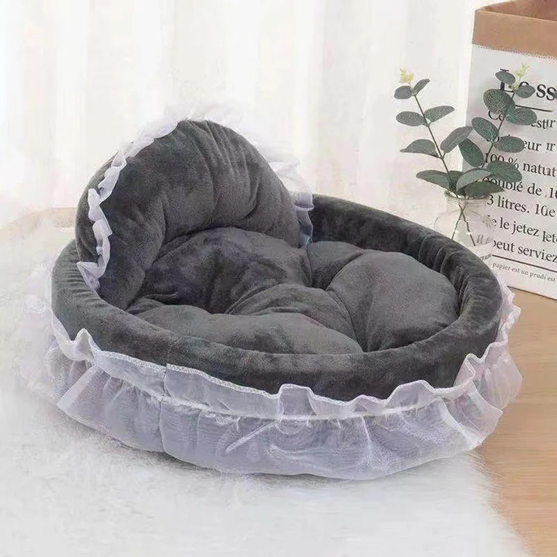 Cute Bow Lace Dog Bed