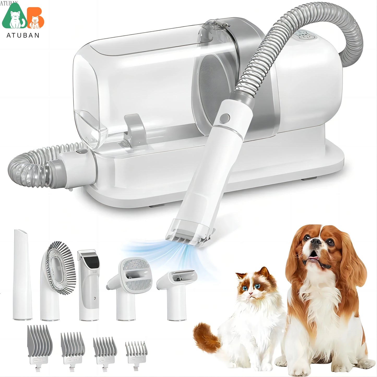 ATUBAN Pet Grooming Vacuum & Dog Grooming Kit