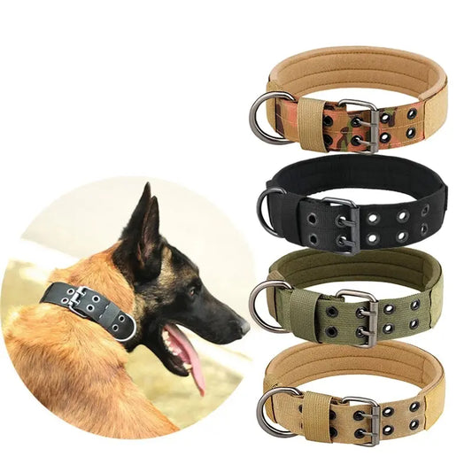 1pc Adjustable And Durable Nylon Tactical Pet Dog Collar