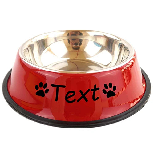 Custom Name Dog Cat Stainless Steel Bowl