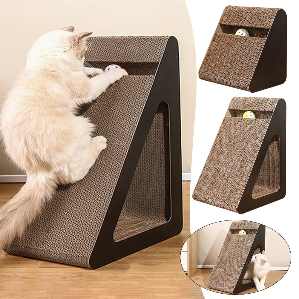 2 In 1 Cat Scratcher Cardboard Triangles