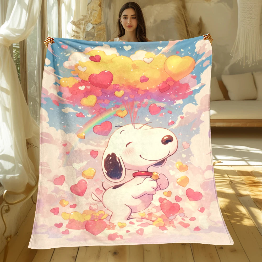 Snoopy Cute Cartoon Print Blanket