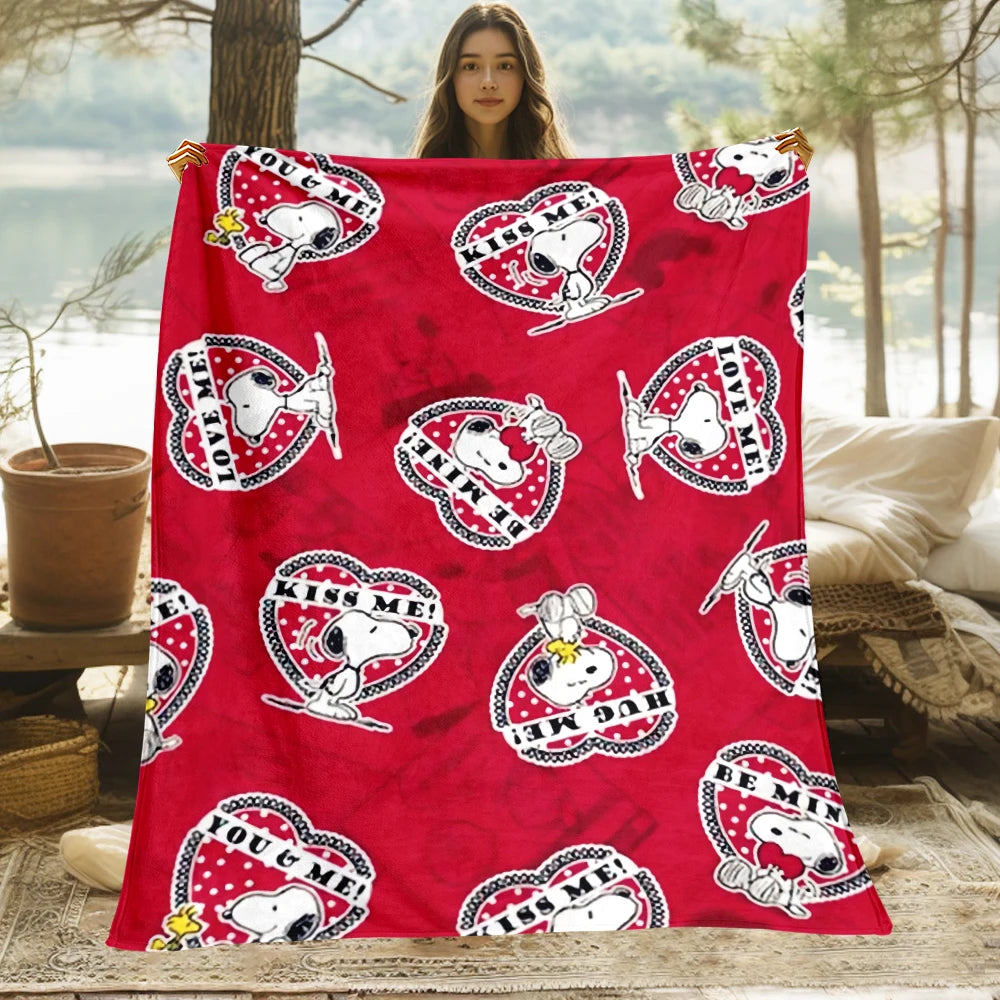 Snoopy,Cute Cartoon HD Art Print Blanket.