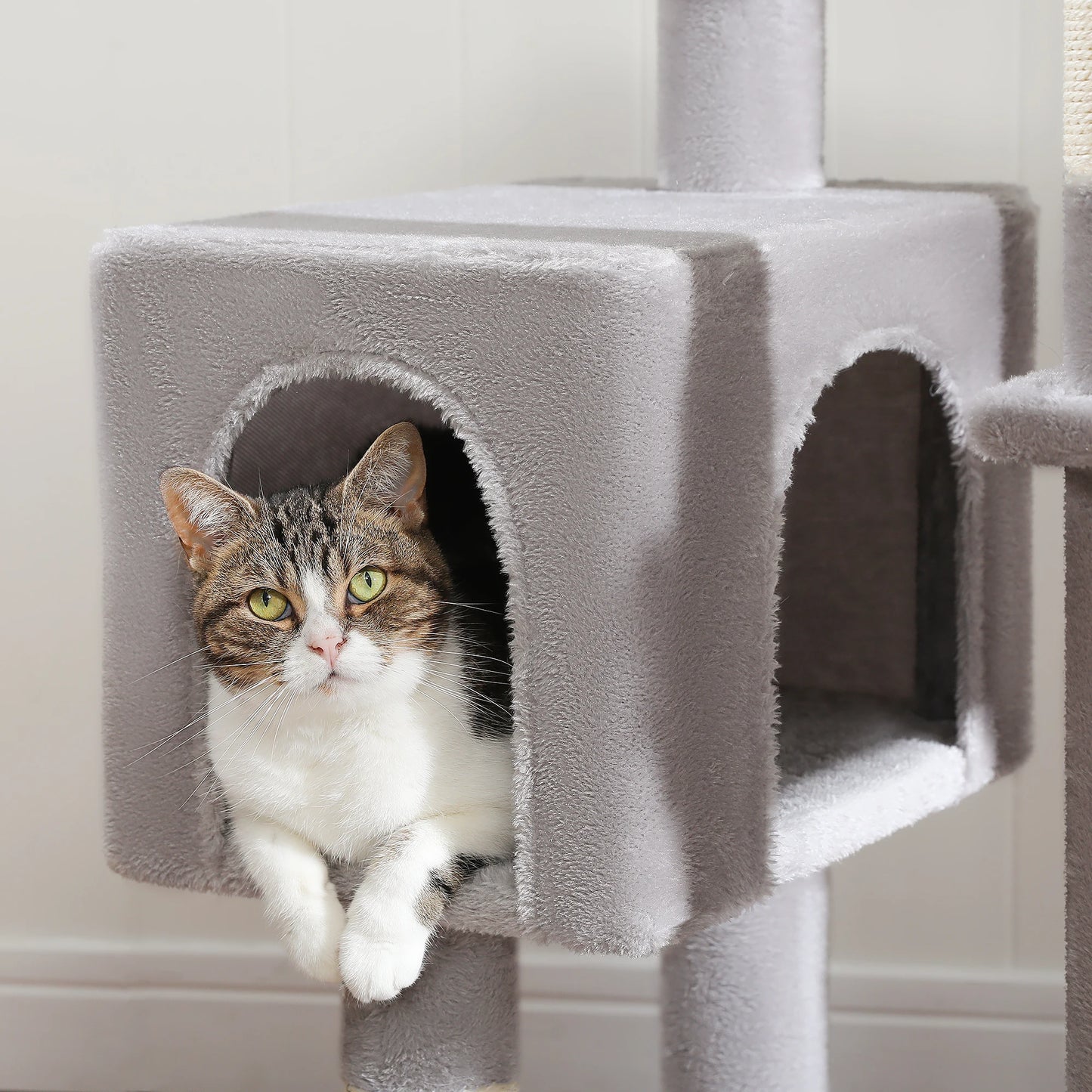 Cat Tree with Hammock Scratching Posts 2 Perches Large Condo