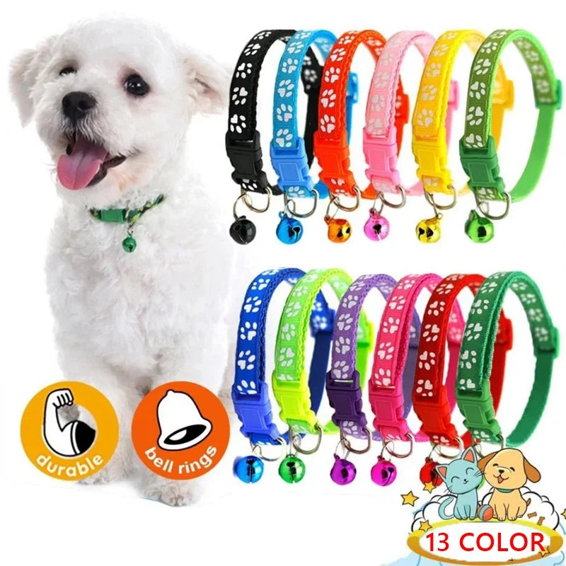 New Colorful Dog Collar Pet With Bell