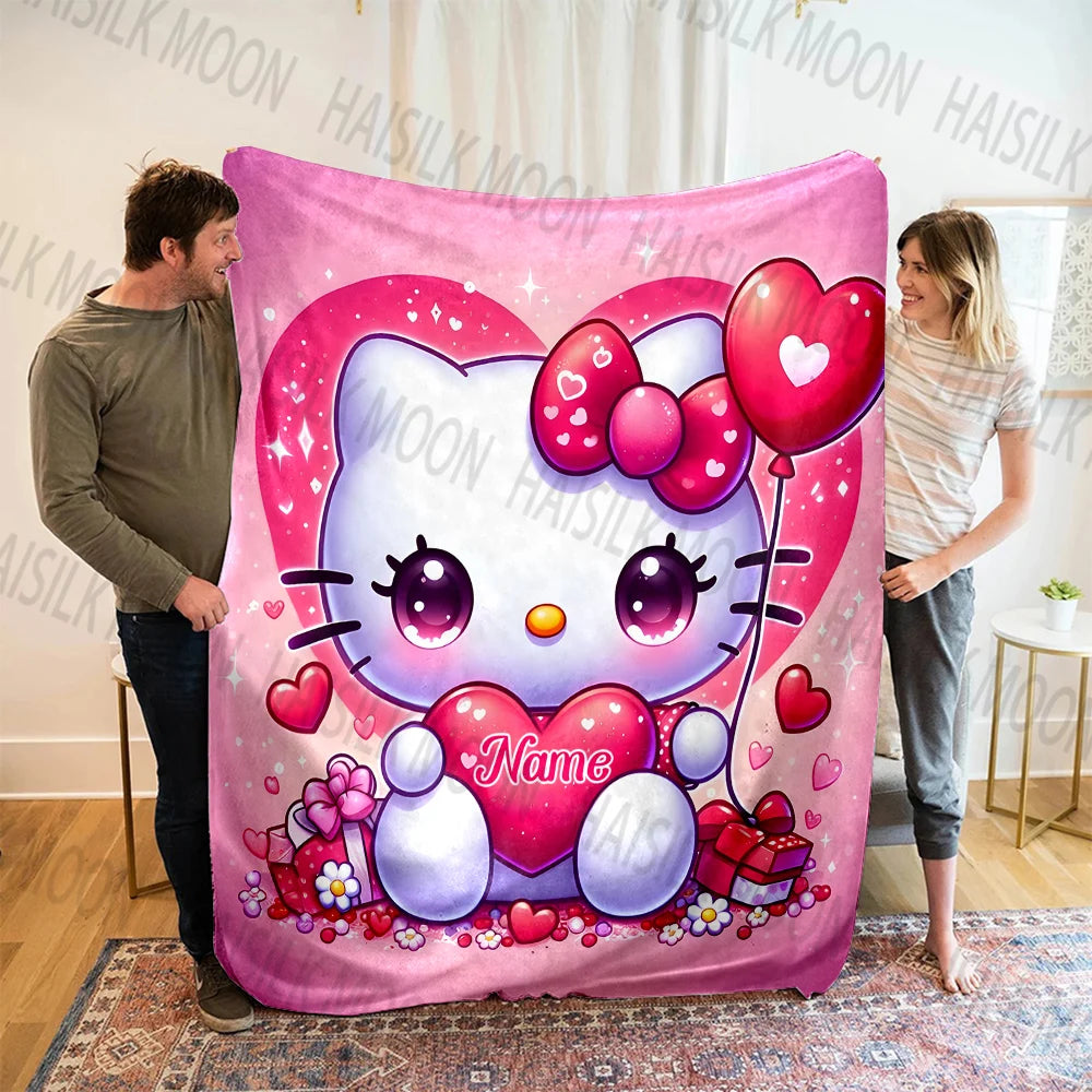 (Memo U Name) Sanrio Hello Kitty Printed Blanket