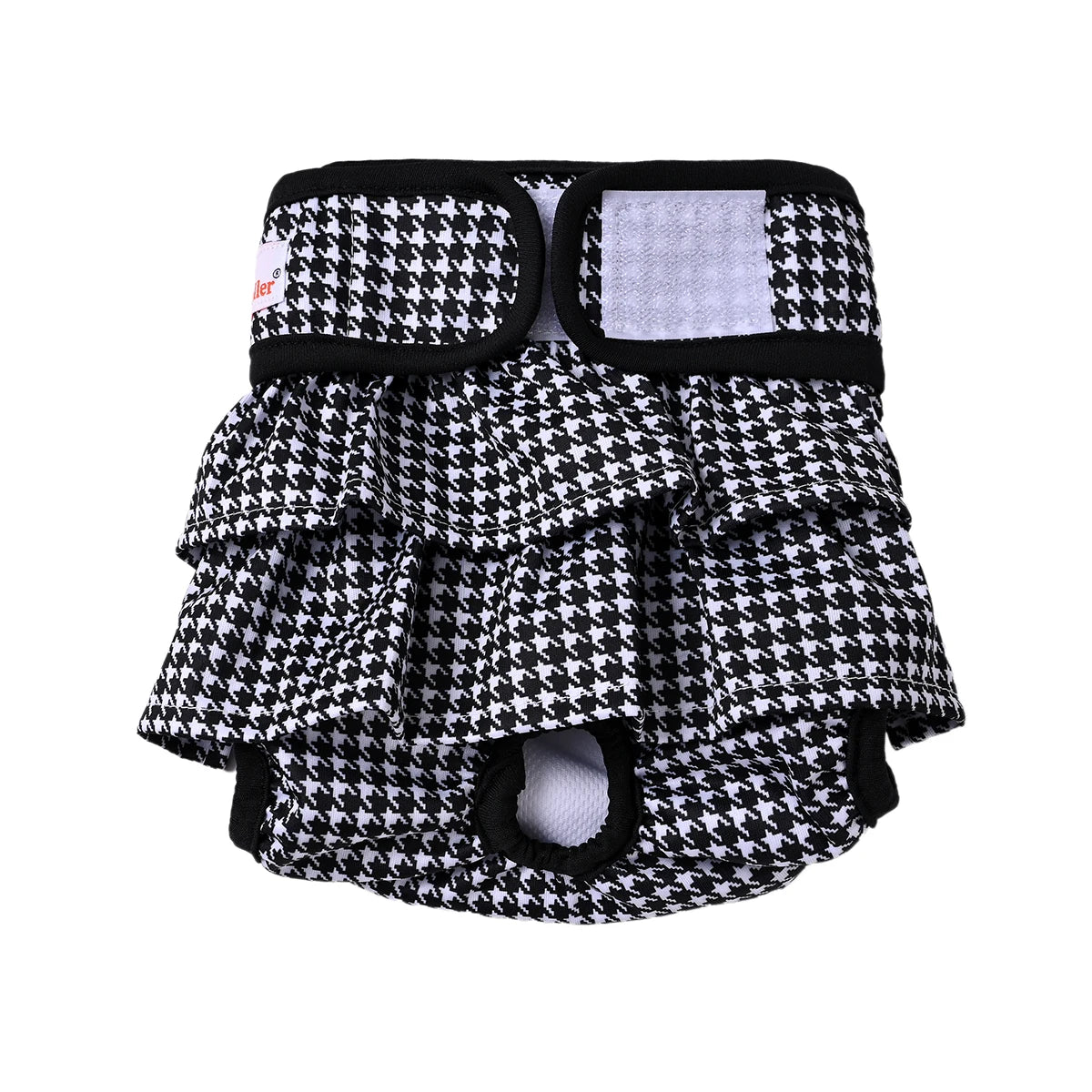 Washable Female Dog Diaper Cute Houndstooth Dress Short Underware Belly Bands Reusable Pet Panties Sanitary Pant Diapers